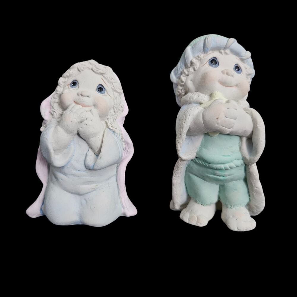 Dreamsicles Joseph & Kristina Figurines Set of 2 Cherub Angel 1995 Caairn
